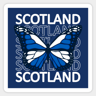 Scottish Flag Butterfly Sticker